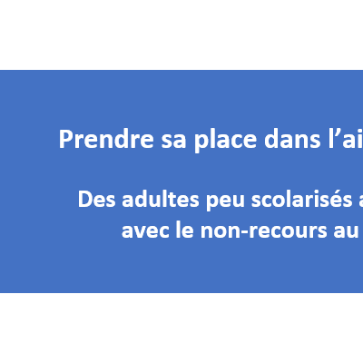 Prendre sa place dans l'aide sociale